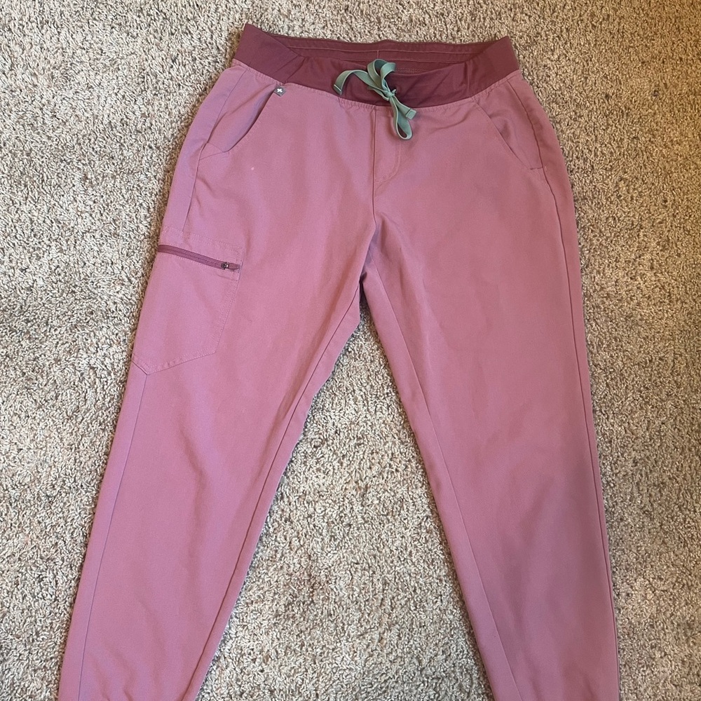 Figs Mauve Jogger Scrub Pants M